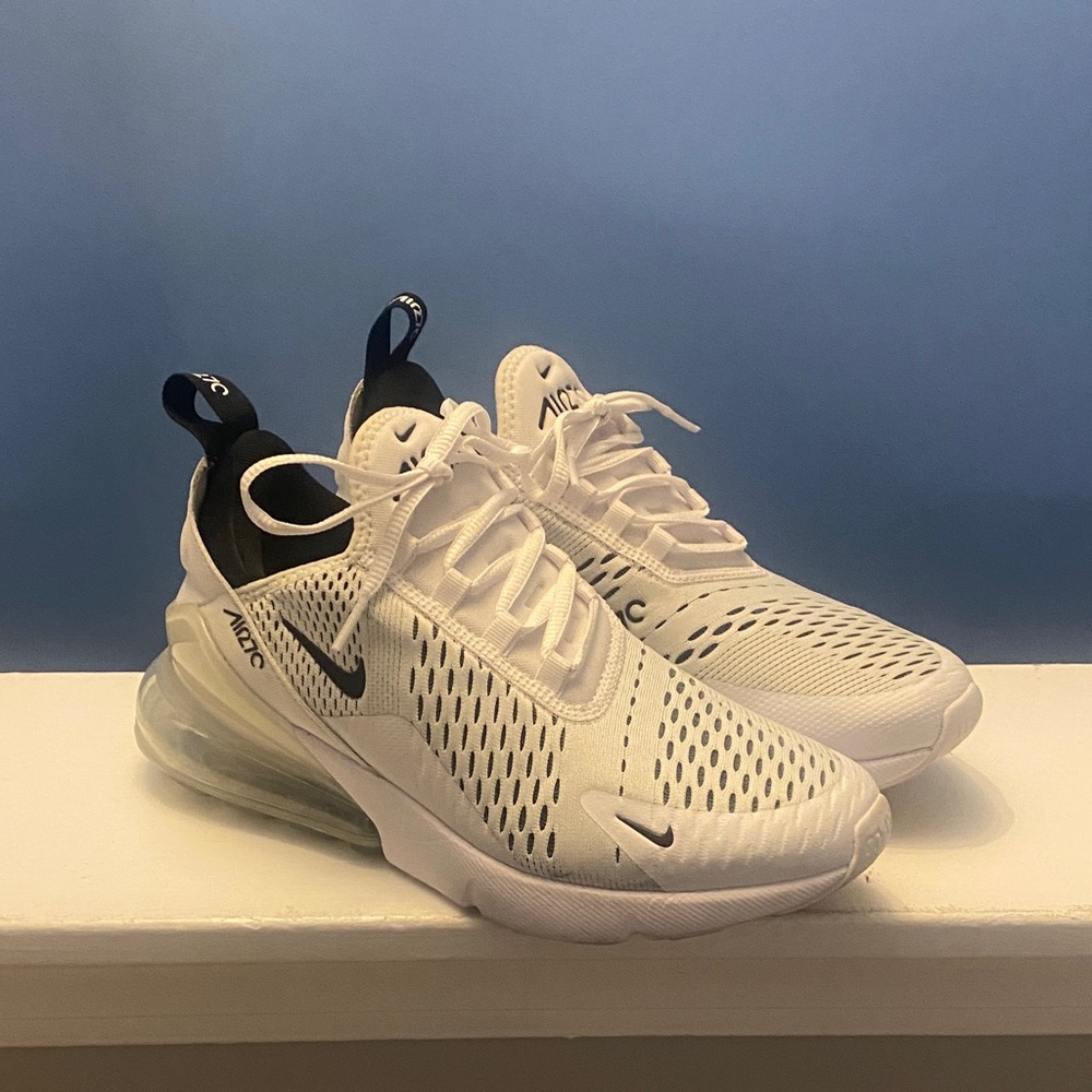 Nike Air Max 270 White and Black Sneakers